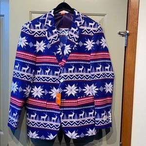 Shinesty Blue Holiday Suit & Tie - Jacket 42R NEW